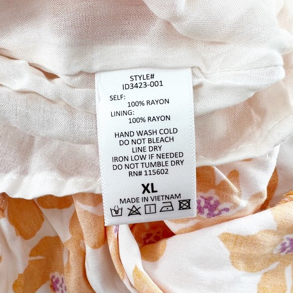 COPY - All In Favor Strappy Tiered Yellow Flower Maxi Dress Size XL NWT - Picture 10 of 12